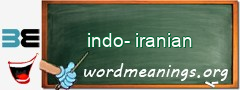 WordMeaning blackboard for indo-iranian